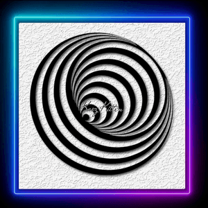 Spiral Hole Optical Illusion 3D Wall Art Home Decor