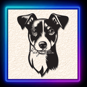 Jack Russell Terrier Portrait Dog Face Wall Art Home Decor