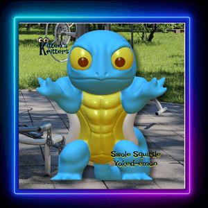 Swole Squirtle Buff Pokemon Figurine