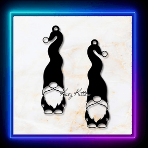 Garden Gnome Dangle Hat Earrings Pair