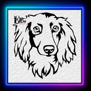 Long Haired Dachshund Wall Art Dog Wall Decor Doxie Wall Art Home Decor