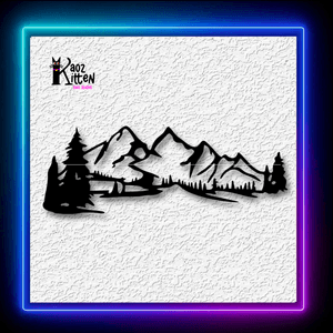 Snowy Mountains Wall Art Pine Forest Cabin Decor Wall Art Home Decor