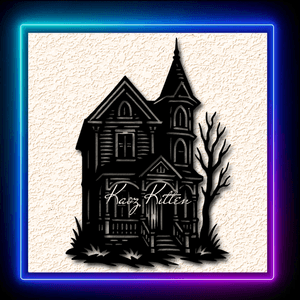 Spooky Haunted House Mansion Wall Art Home Decor