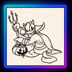 Spooky Devil Donald Duck Wall Art Home Decor