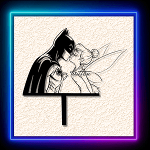 Tinkerbell Fairy Kiss Batman Smooch Door Topper 