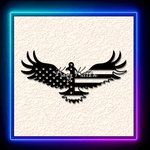 America Patriotic Bird Wing Spread Keychain Earring