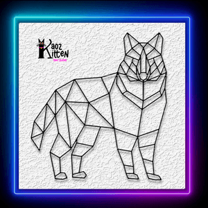 Mosaic Wolf Wall Art Mountain Woodland Desert Animal Decor Wall Art Home Decor