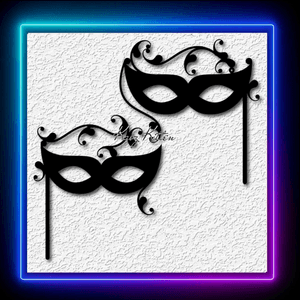 Two Mardi Gras Masks New Orleans Party Wall Art Home Decor