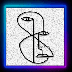 Picasso Style Face Wall Art Modern Cubism Home Decor