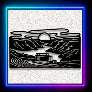 Washington Gorge Sunset Sunrise Scenery Wall Art Home Decor