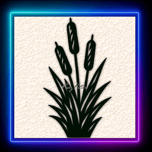 Pond Cattail Plant Wall Art Home Decor