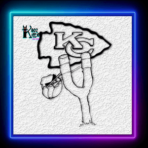 KC Angry Birds Football Goal Post Kansas City Chiefs Logo Wall Art Home Decor