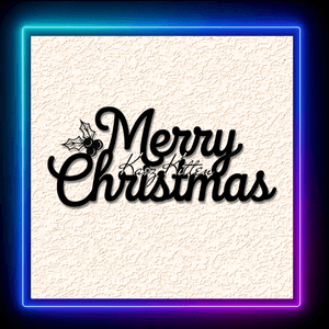 Merry Christmas Stencil Holiday Wall Art Home Decor