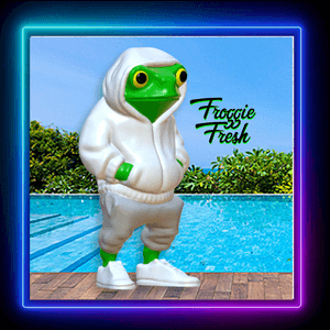 Froggy Fresh DJ Frog in Clothes Figurine