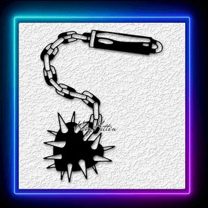 Cat O Nine Heart Tails Wall Art Gothic Home Decor