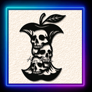 Skull Apple Rotten Wall Art Home Decor