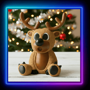 Baffled Blitzen Santa’s Reindeer Plush