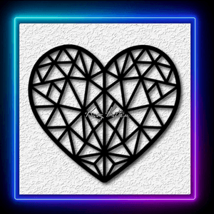 Geometric Heart Mandala Wall Art Home Decor