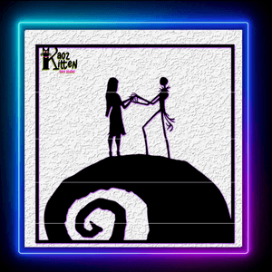 Jack and Sally The Nightmare Before Christmas Fanart Wall Art Home Decor