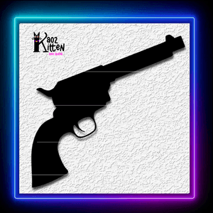 MW3 Revolver Silhouette Wall Art COD Gamer Gun Decor Wall Art Home Decor