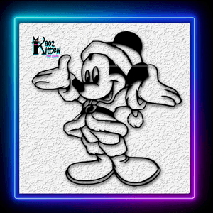 Christmas Mickey Mouse Disney Santa Fanart Wall Art Home Decor
