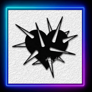 Heart With Thorns Wall Art Tough Love Home Decor