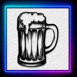 Beer Mug Bar Sign Wall Art Home Decor
