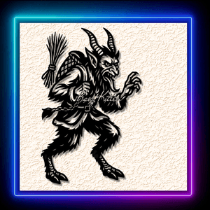 Evil Santa Krampus For Bad Kid Wall Art Home Decor