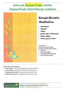 Instant Power, Energieschub in wenigen Minuten, Sofort-Energie generieren