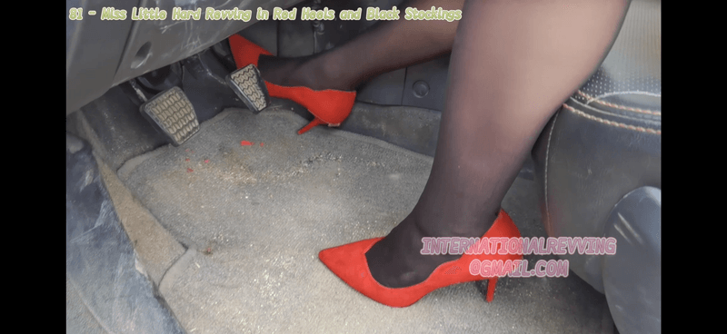 81 - Miss Little Hard Revving in Red Heels and Black Stockings