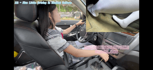 113 - Miss Little Driving in Student Uniform