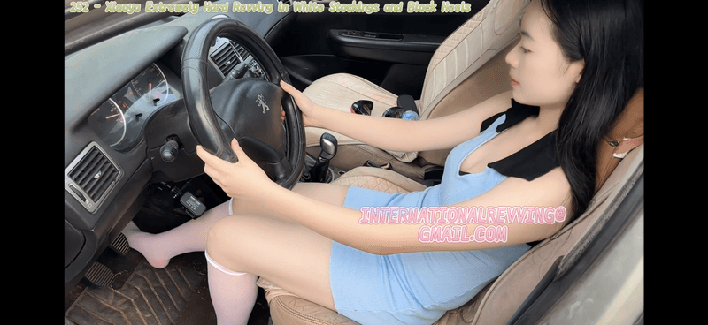 252 - Xiaoya Extremely Hard Revving in White Stockings and Black Heels
