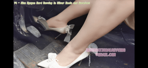 74 - Miss Nguyen Hard Revving in Silver Heels and Barefoot