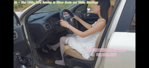 56 - Miss Little Hard Revving in Silver Heels and White Stockings