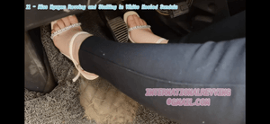 11 - Miss Nguyen Revving and Stalling in White Heeled Sandals