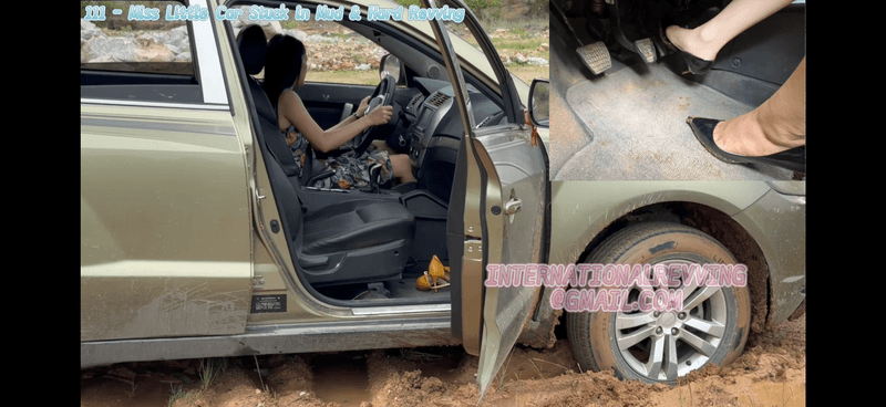 111 - Miss Little Car Stuck in Mud &amp; Hard Revving