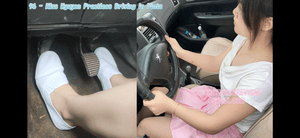 96 - Miss Nguyen Hard Revving and Practices Driving in Flats