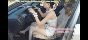 57 - Miss Little Hard Revving in Silver Heels and White Stockings