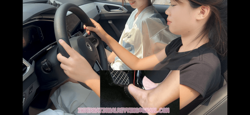 College Students First Hard Revving Laughing Abusing Engine Flooring Together