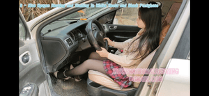 8 - Miss Nguyen Revving and Stalling in White Heels and Black Pantyhose