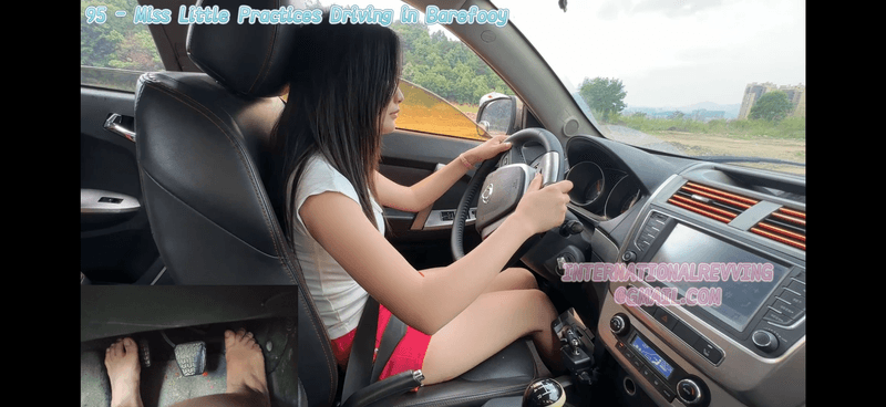 95 - Miss Little Practices Driving Barefoot