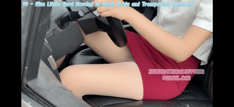 99 - Miss Little Hard Revving in Black Heels and Transparent Stockings
