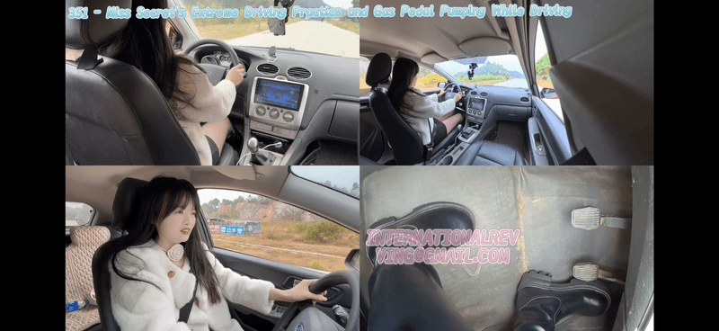 351 - Miss Secret’s Extreme Driving Practice and Gas Pedal Pumping While Driving