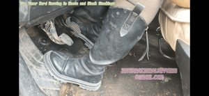 70 - Yuner Hard Revving in Boots and Black Stockings