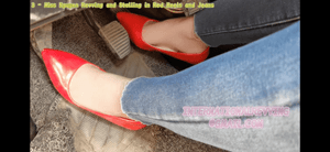 3 - Miss Nguyen Revving in Red Heels and Jeans