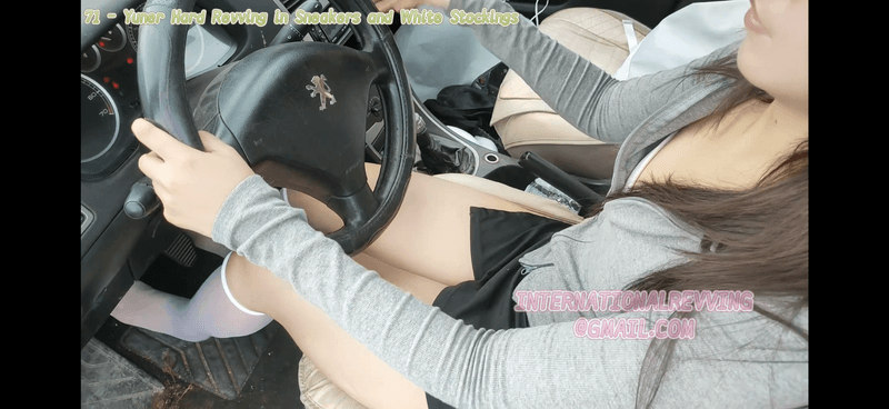 71 - Yuner Hard Revving in Sneakers and White Stockings