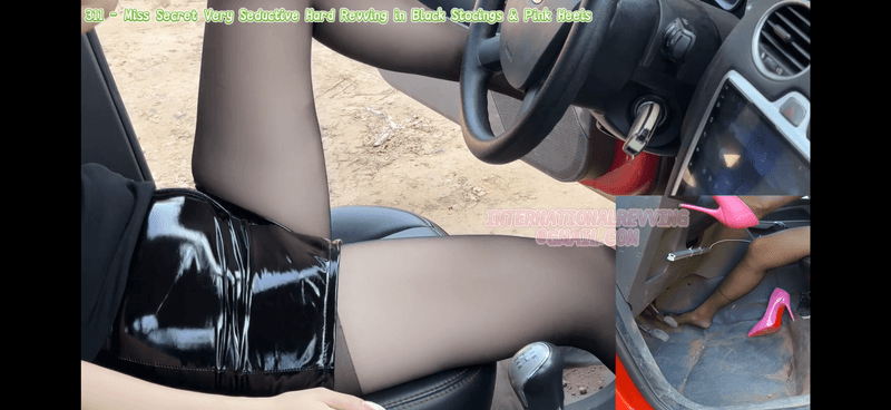 311 - Miss Secret Very Seductive Hard Revving in Black Stockings &amp; Pink Heels