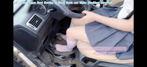 31 - Miss Nguyen Hard Revving in Black Heels and White Stockings Barefoot