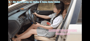 16 - Miss Nguyen Revving and Stalling in Golden Heels