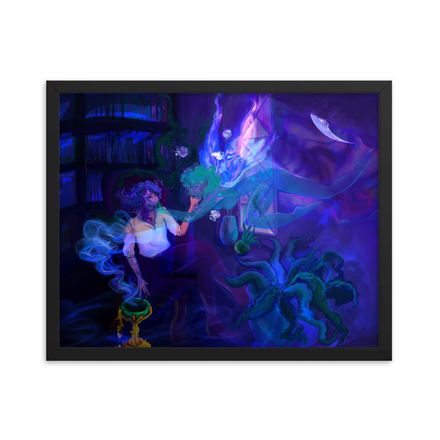 Green Fairy Framed Print 16x20in